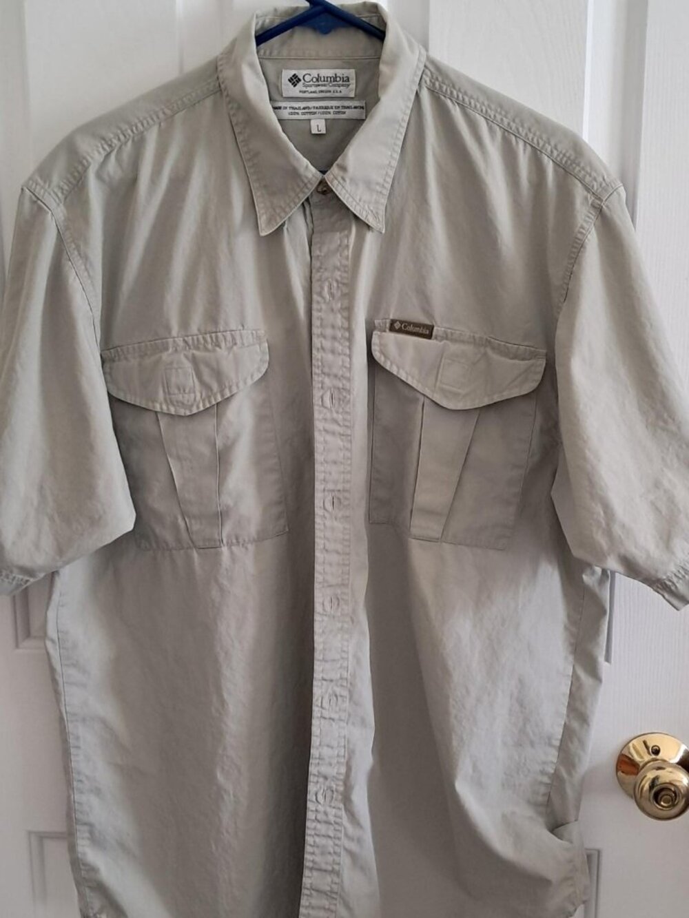 Men's Columbia Short Sleeve Shirt, Large